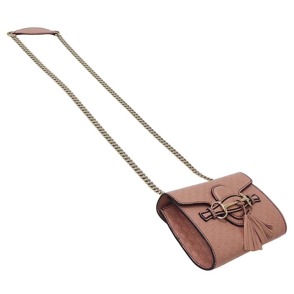 GUCCI Pink Leather Horsebit Shoulder Bag - Picture 4 of 14